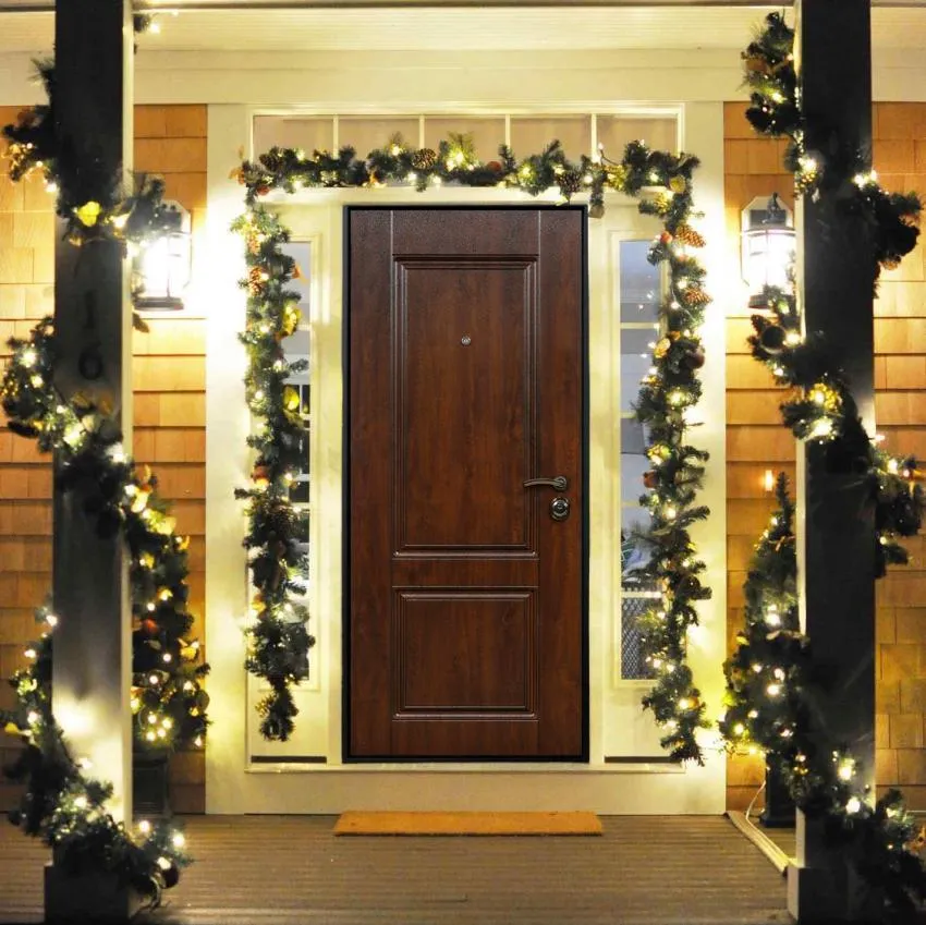 How to hang garland around front door - tips and methods how to hang wreath on entry door in our article