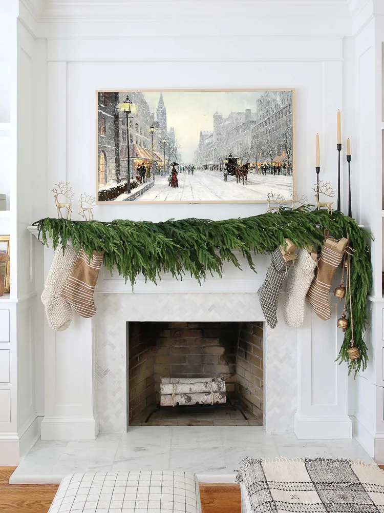 How to Hang Garland on the Mantel - Stefana Silber