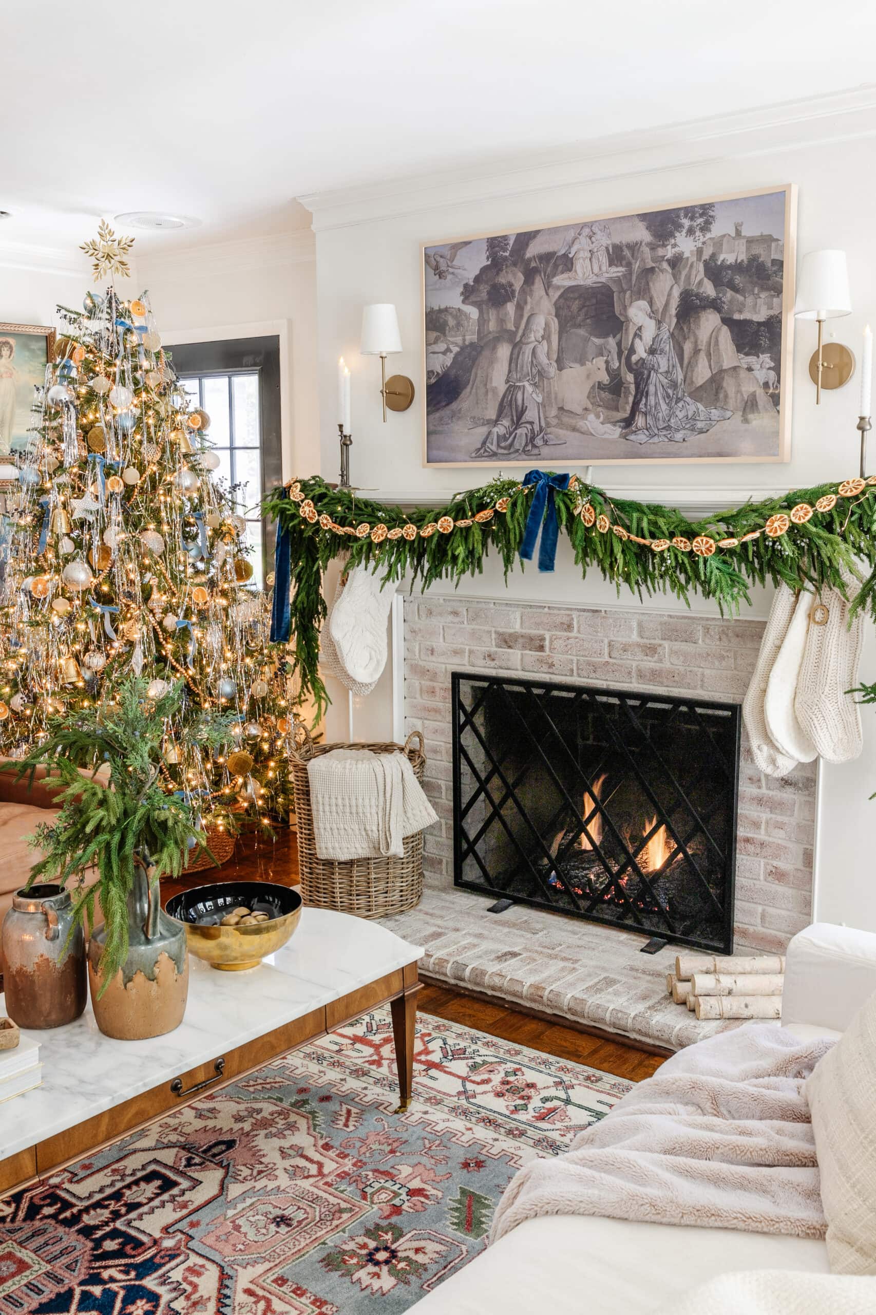 How to Make Beautiful DIY Mantel Garland for Christmas - Bless'er House