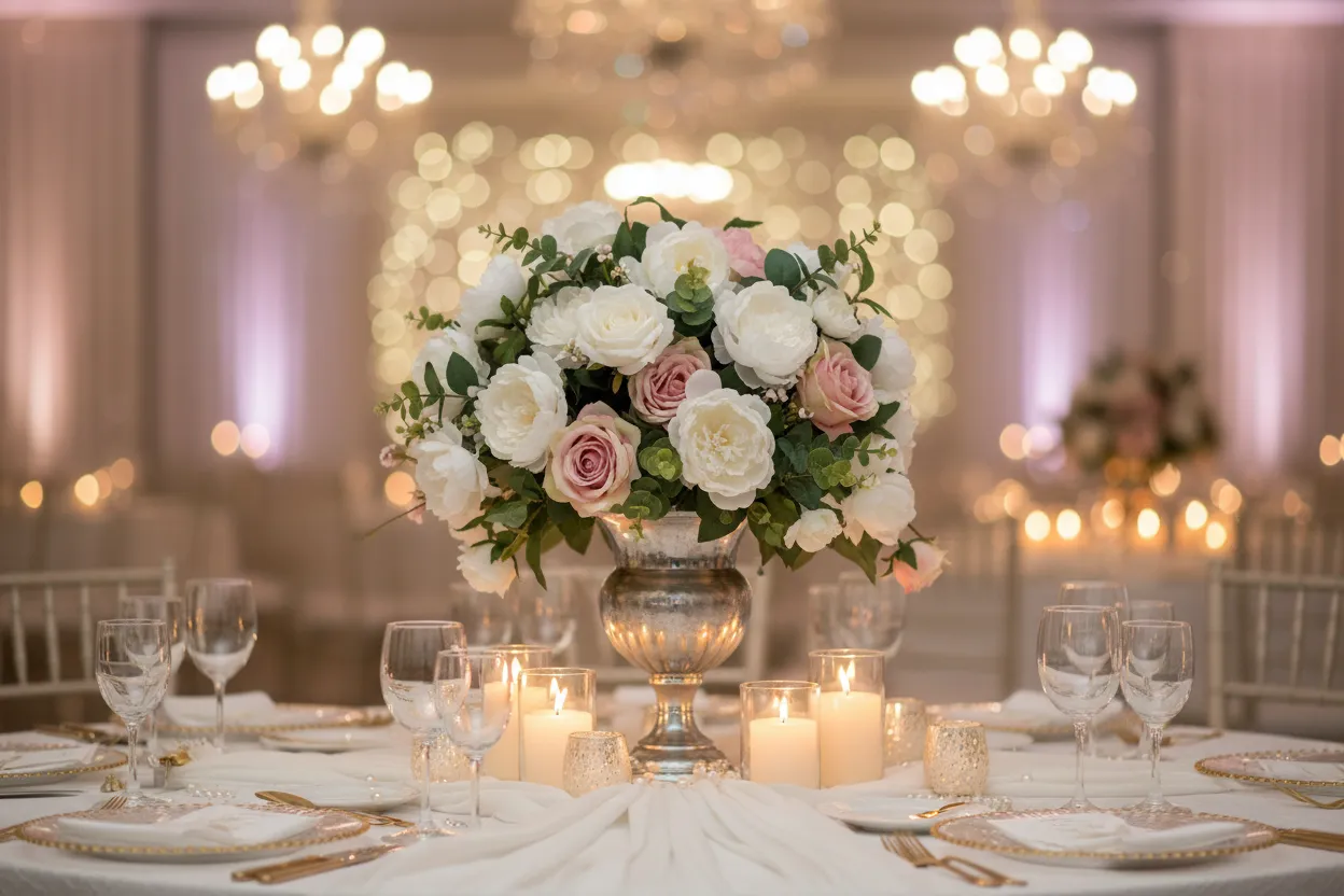 How to Make Wedding Centerpieces with Artificial Flowers - Quick Candles
