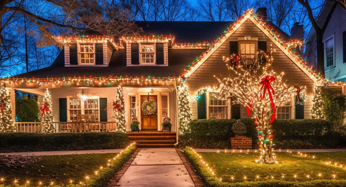 How to Outline Your House with Christmas Lights - OSJL Inspires