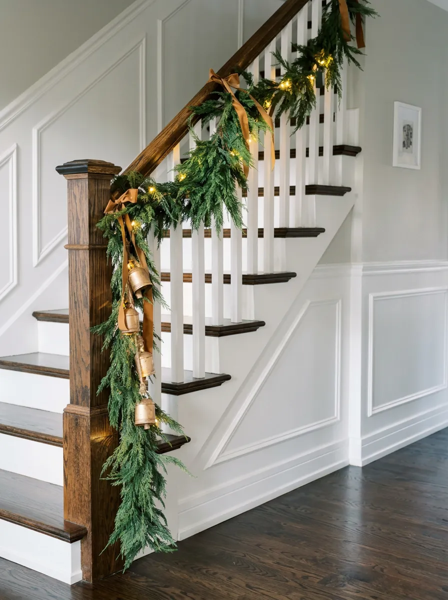 How to Style a Festive Staircase Banister: Pro Garland Tips — The Rosie  Home Edit