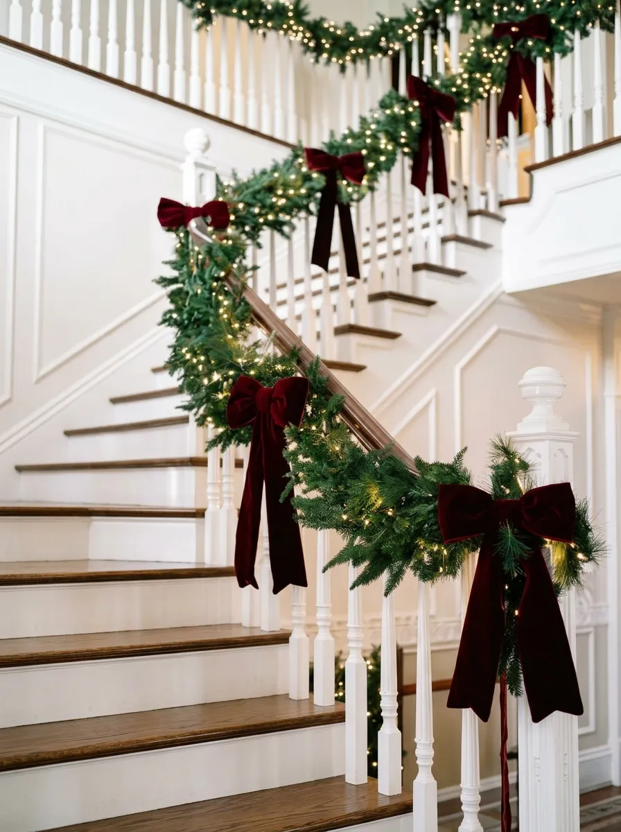 How to Style a Festive Staircase Banister: Pro Garland Tips — The Rosie  Home Edit