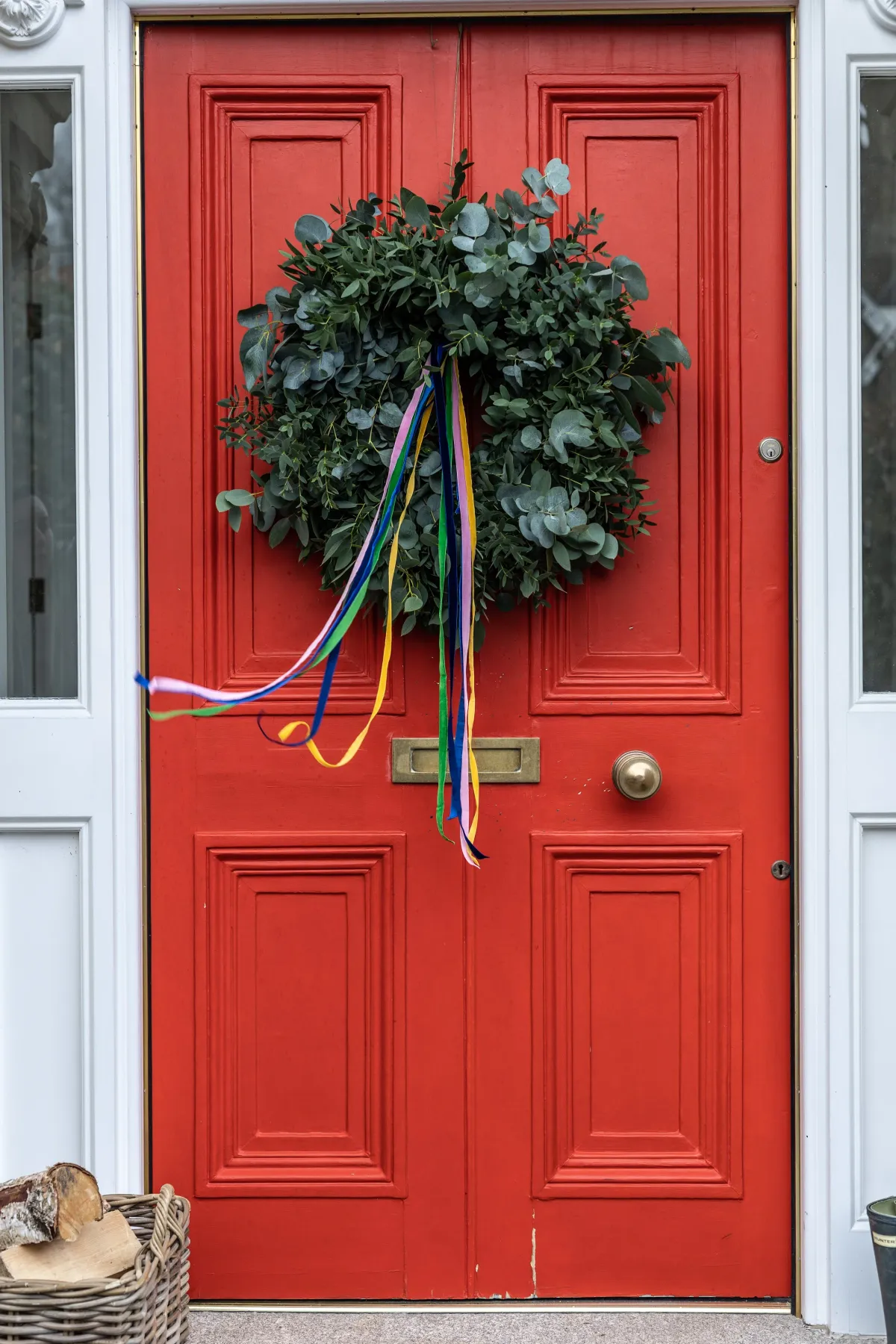 Irish Eucalyptus Wreath with Luxury Velvet Ribbons — The Foliage Florist