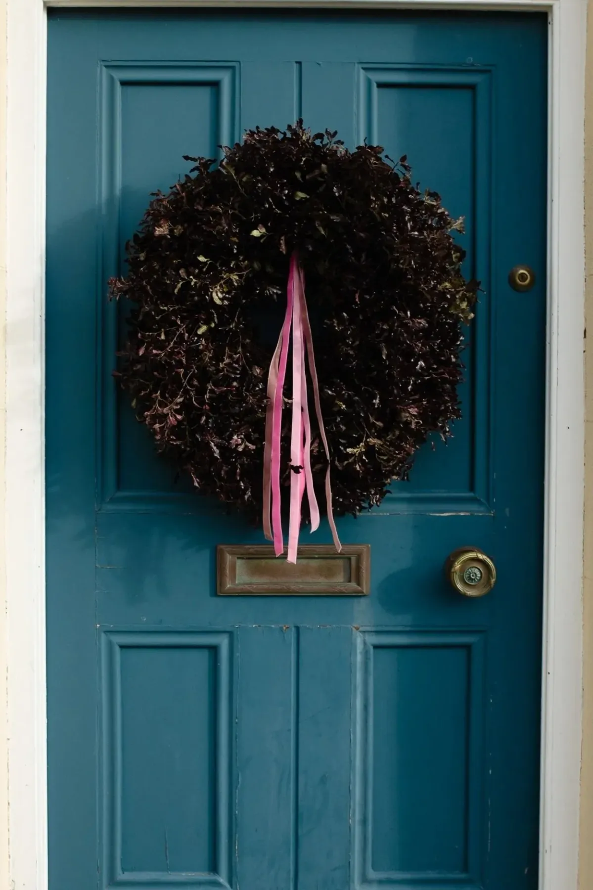 Irish Pittosporum Wreath with Luxury Velvet Ribbons — The Foliage Florist