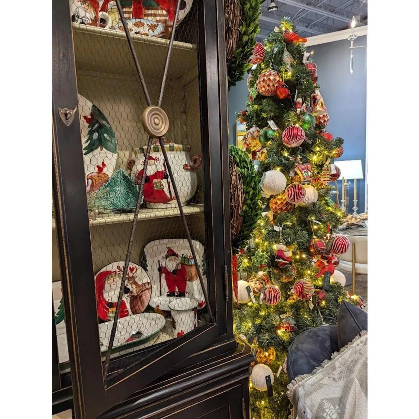 Jim Marvin Red Ball with White Stripe 4' Ornament - Designer's Studio