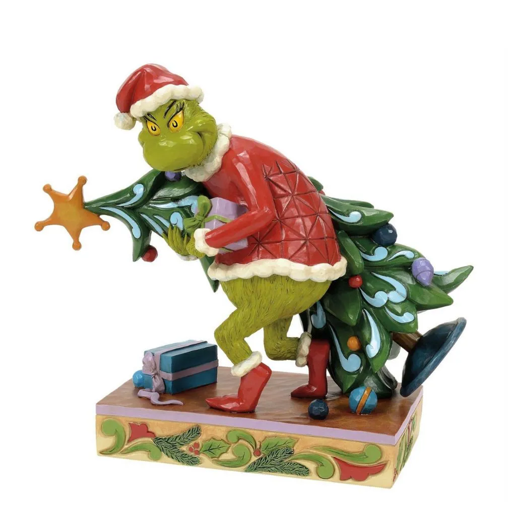 Jim Shore - Dr. Seuss - Grinch Carrying/Stealing Christmas Tree Figurine