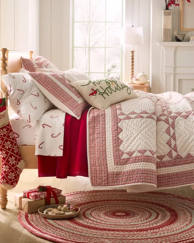 Joyful Plaid Quilt | Garnet Hill