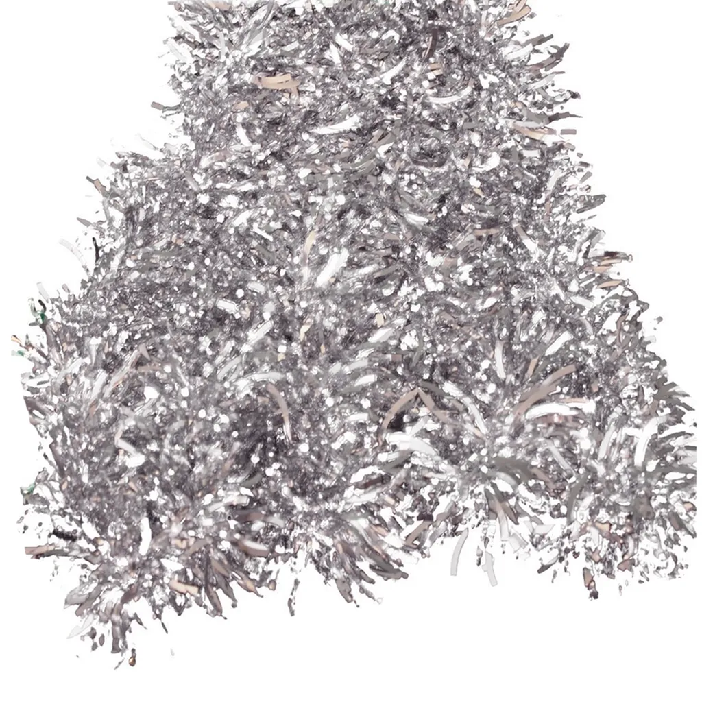 Kurt Adler Silver Tinsel Garland Wave Cut 12ft 6 Ply