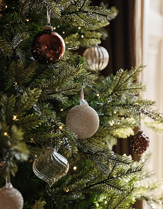 Large Glitter Baubles – Set of 4 | Christmas Tree Decorations | The...