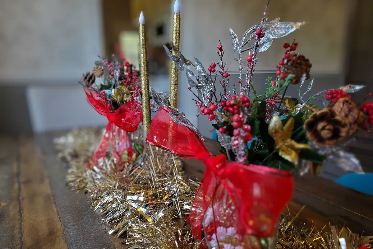 Make Your Christmas Festive for $25 or Less With DIY Dollar Tree Table  Centerpieces