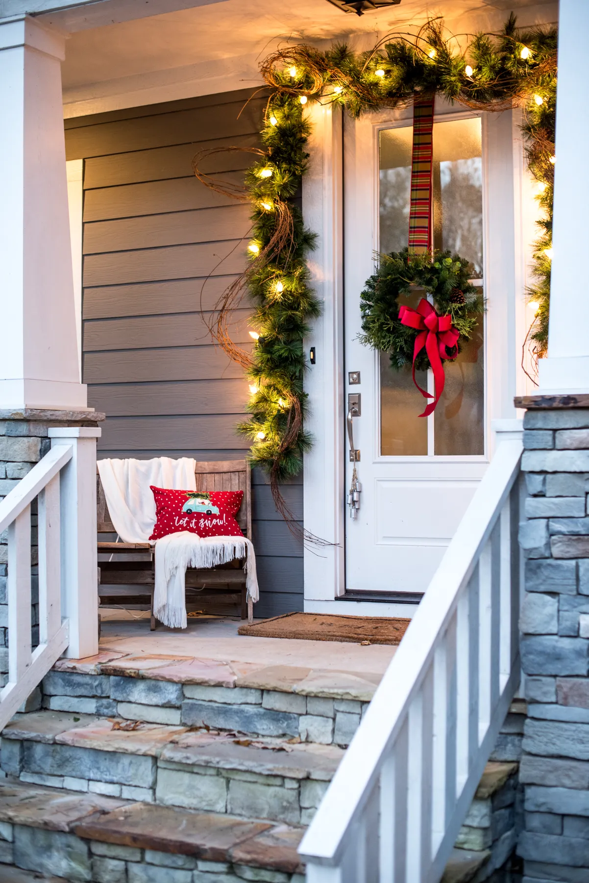 Merry and Bright Christmas Porch -