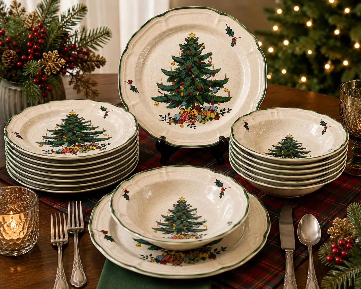 Modern Christmas Dinner Plates Modern And Stylish Christmas Dinner Table  Setting Including Plates, Glasses And Place