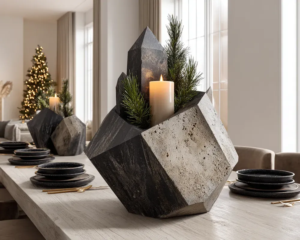 🌟 Monochrome Holiday Magic: Minimalist Christmas Table Setting
