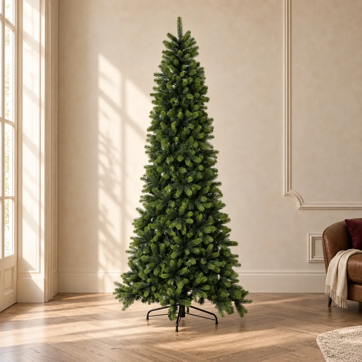 Monte Cimone Green Slim Christmas Tree 240 cm