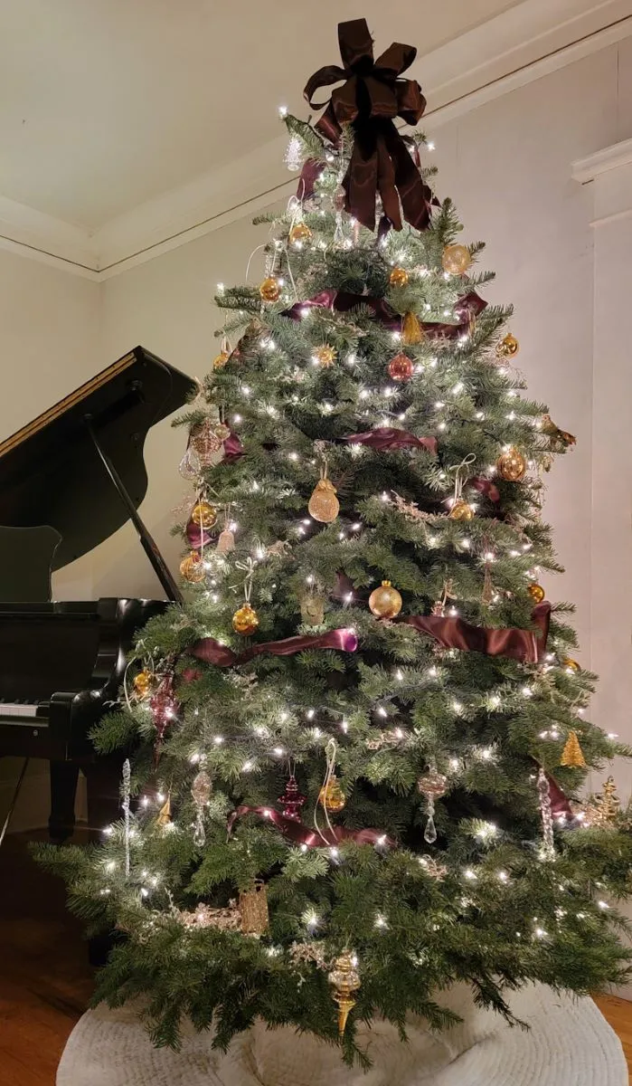 My Luxurious Deep Chocolate Brown and Gold Christmas Tree - Mantel and Table