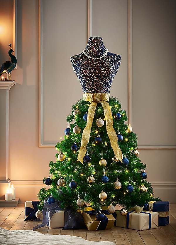 Navy Blue & Sequin Mannequin Christmas Tree | bonprix