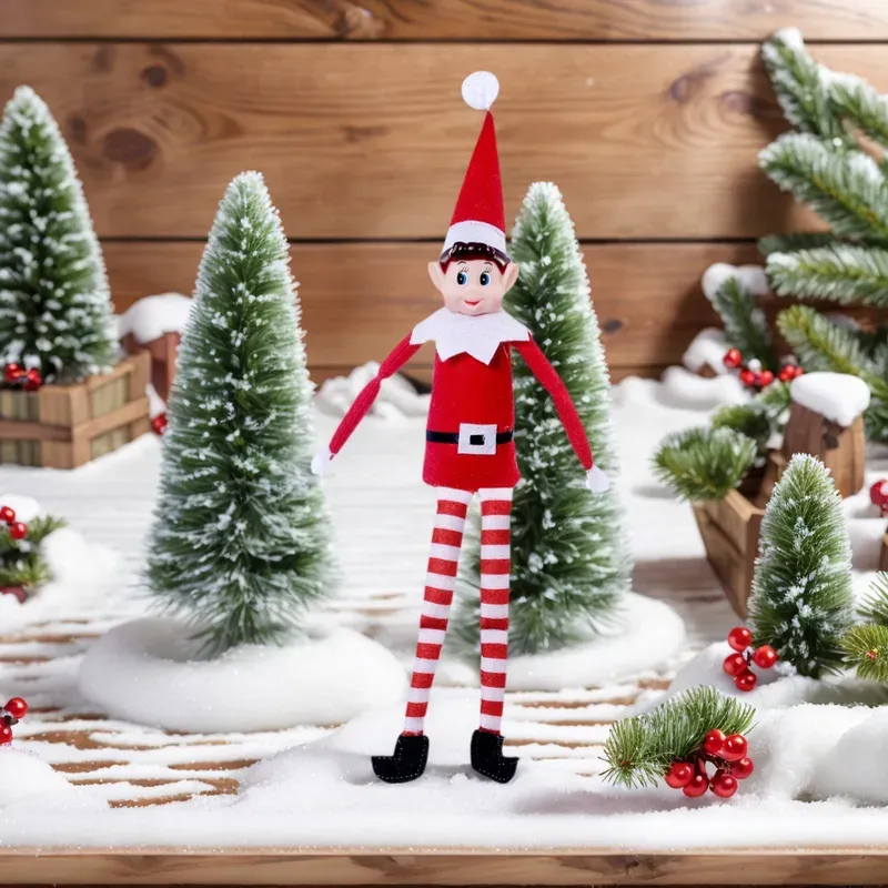 New Christmas Long Nose Long Legs Elf Doll Sitting Statue Bookshelf  Decoration Toy Ornament European Style Non-woven Fabric Festival -  Nihaojewelry