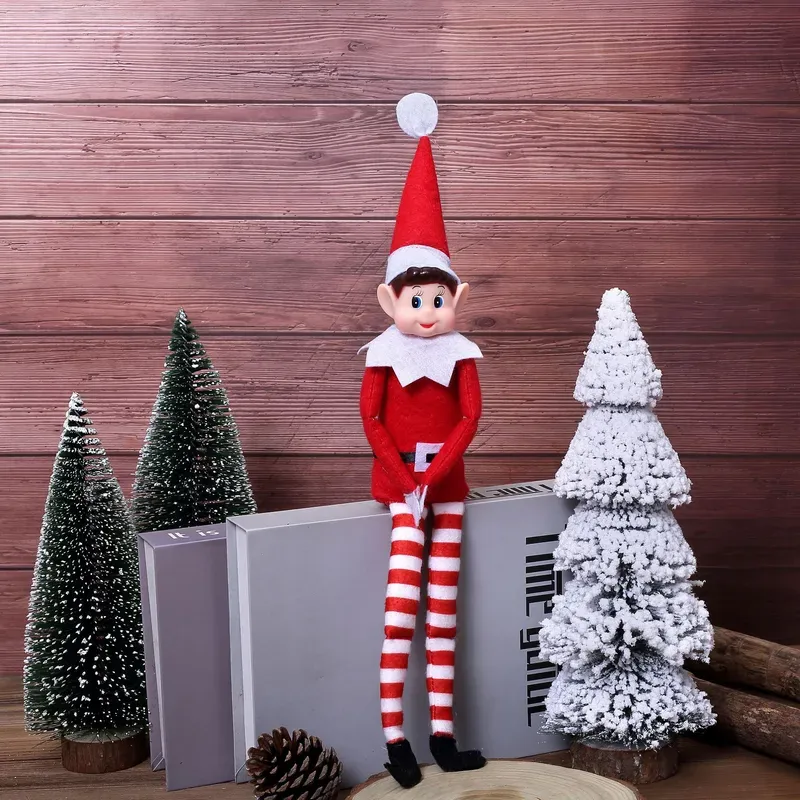 New Christmas Long Nose Long Legs Elf Doll Sitting Statue Bookshelf  Decoration Toy Ornament European Style Non-woven Fabric Festival -  Nihaojewelry