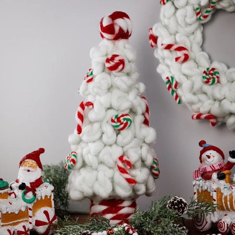 Northlight Seasonal Plush Tree With Peppermint And Candy Canes Christmas  Decoration - 16.5' | Perigold