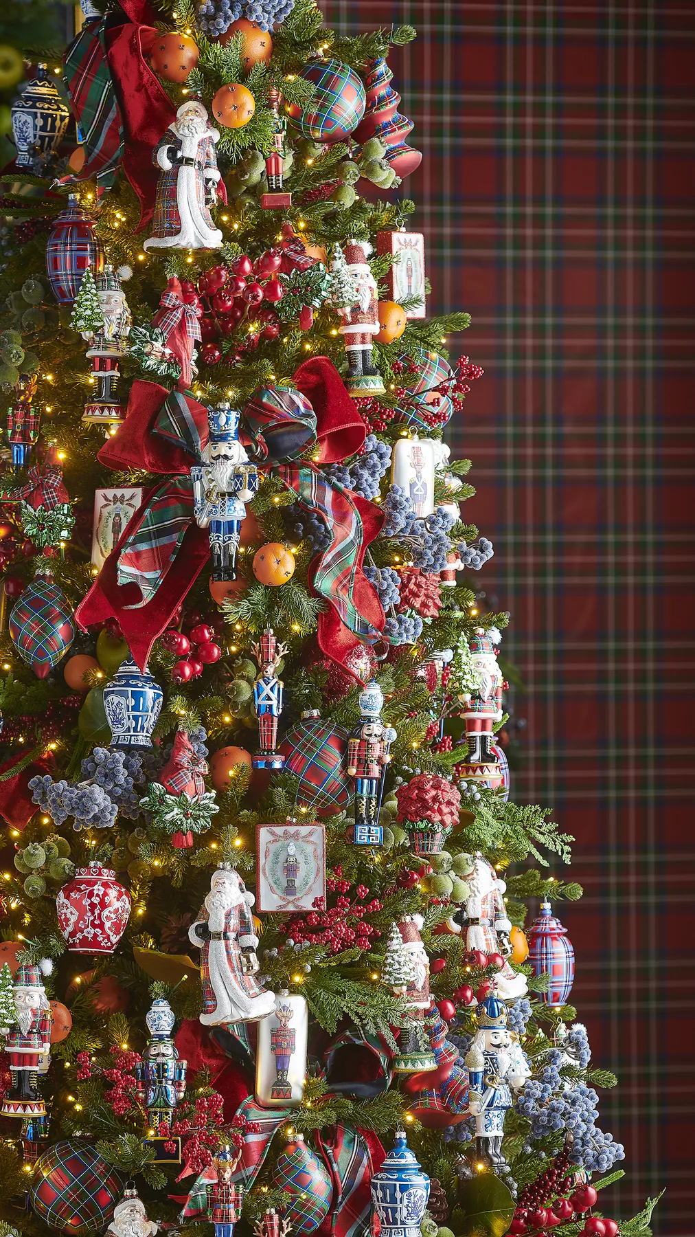 Nostalgic Colorful Christmas Tree Close-up Of Colorful Christmas Ornaments  On Tree In Cozy Holiday Living