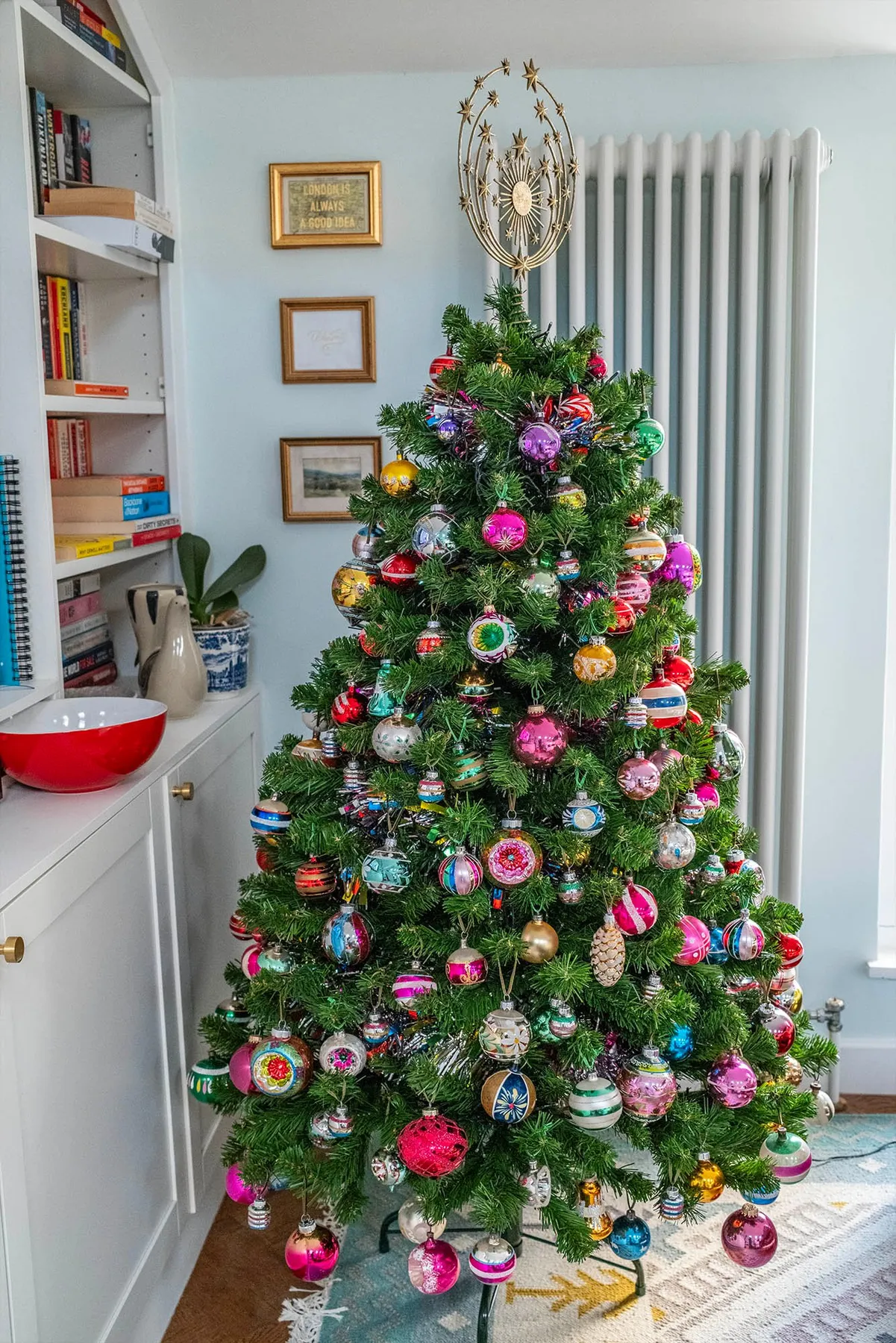 Our Christmas tree and my collection of vintage baubles - Living With Lisa