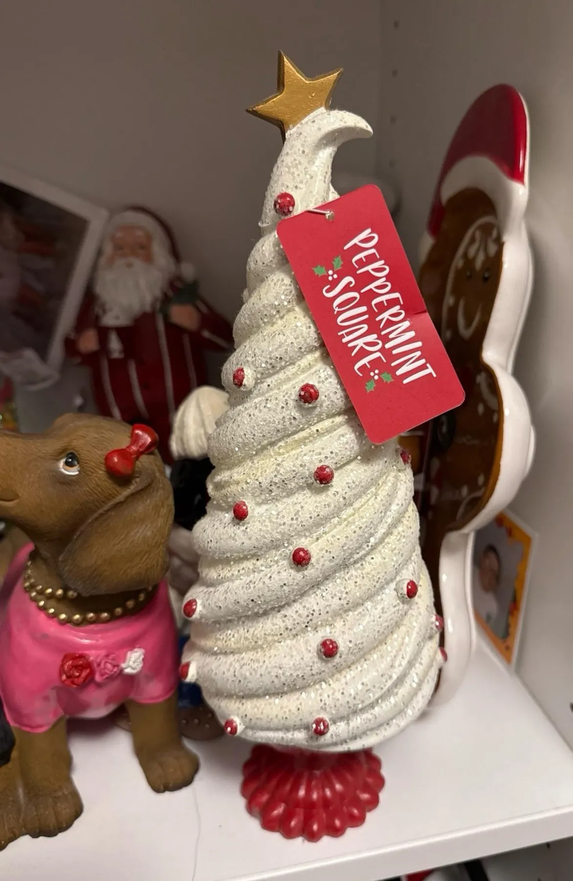 Peppermint Festive White and Red Swirl Tree | Mercari