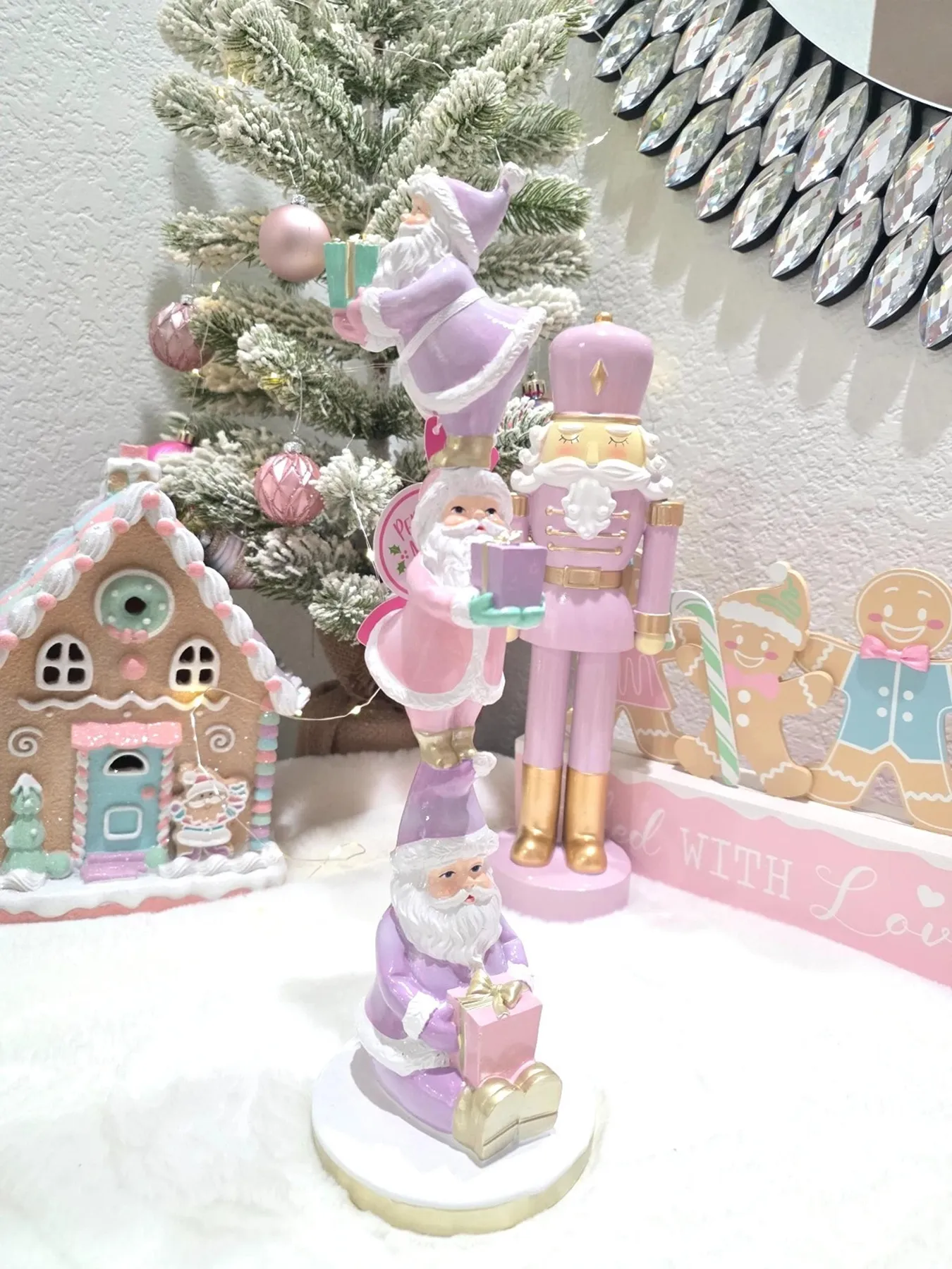 Peppermint Square Christmas Pastel Lavender | Mercari