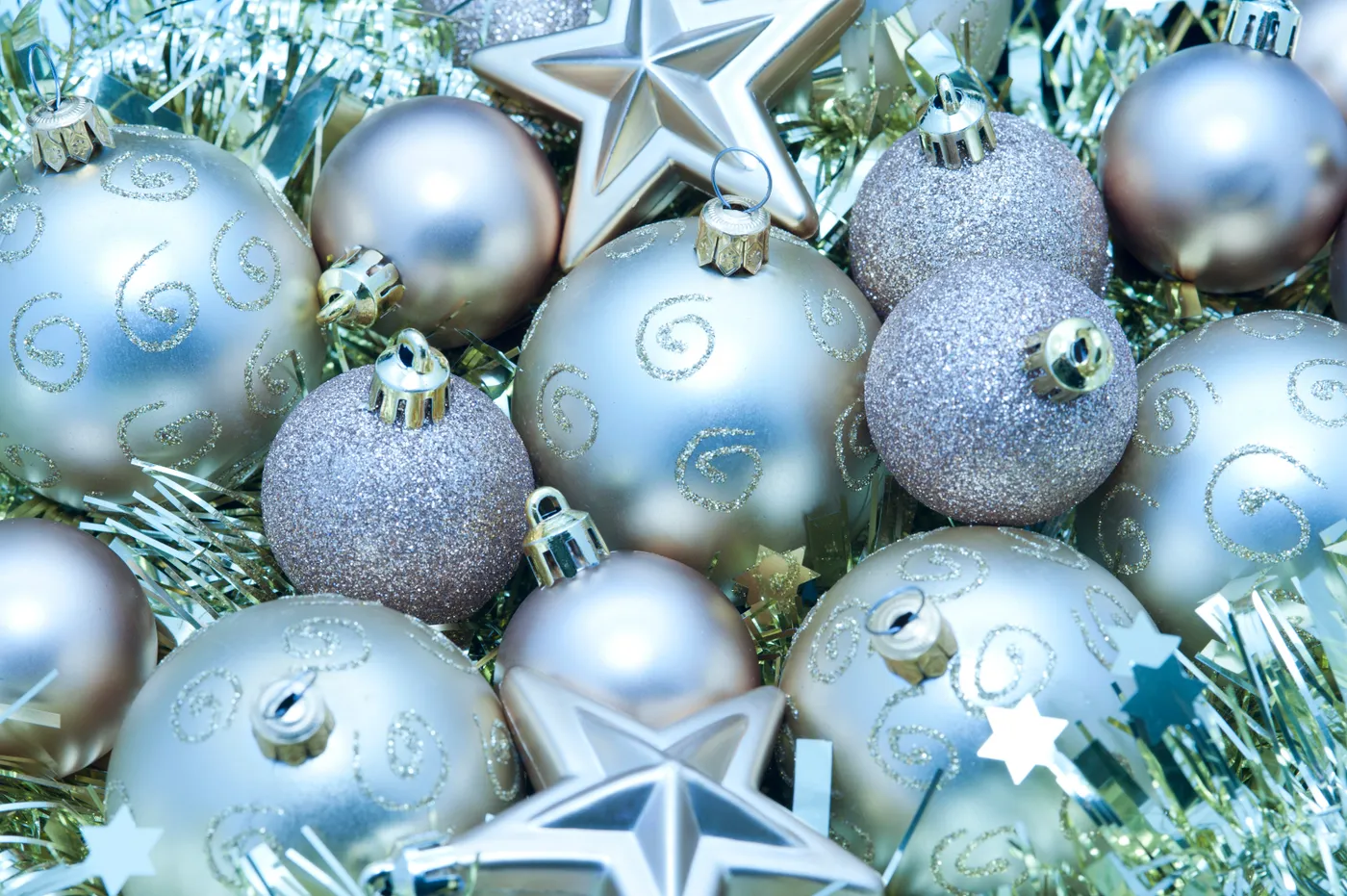 Photo of silver festive decorations | Free christmas images