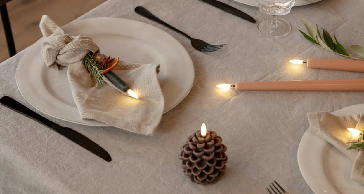Pine Cone Candles, W7 x H7cm