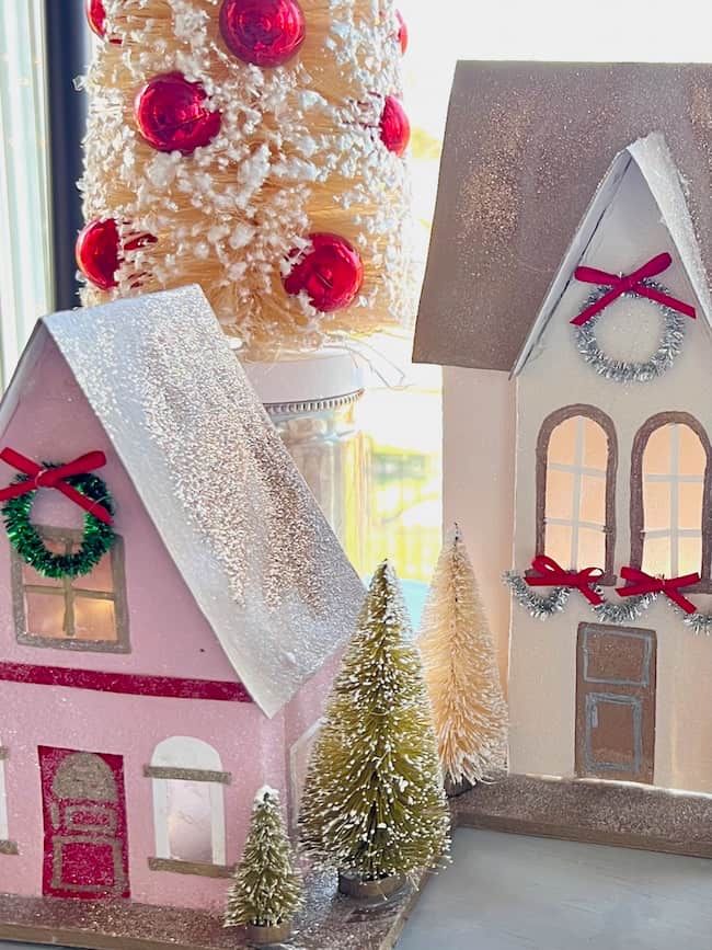 Pink Christmas Village DIY DIY Christmas Village/Winter Village Craft My  World