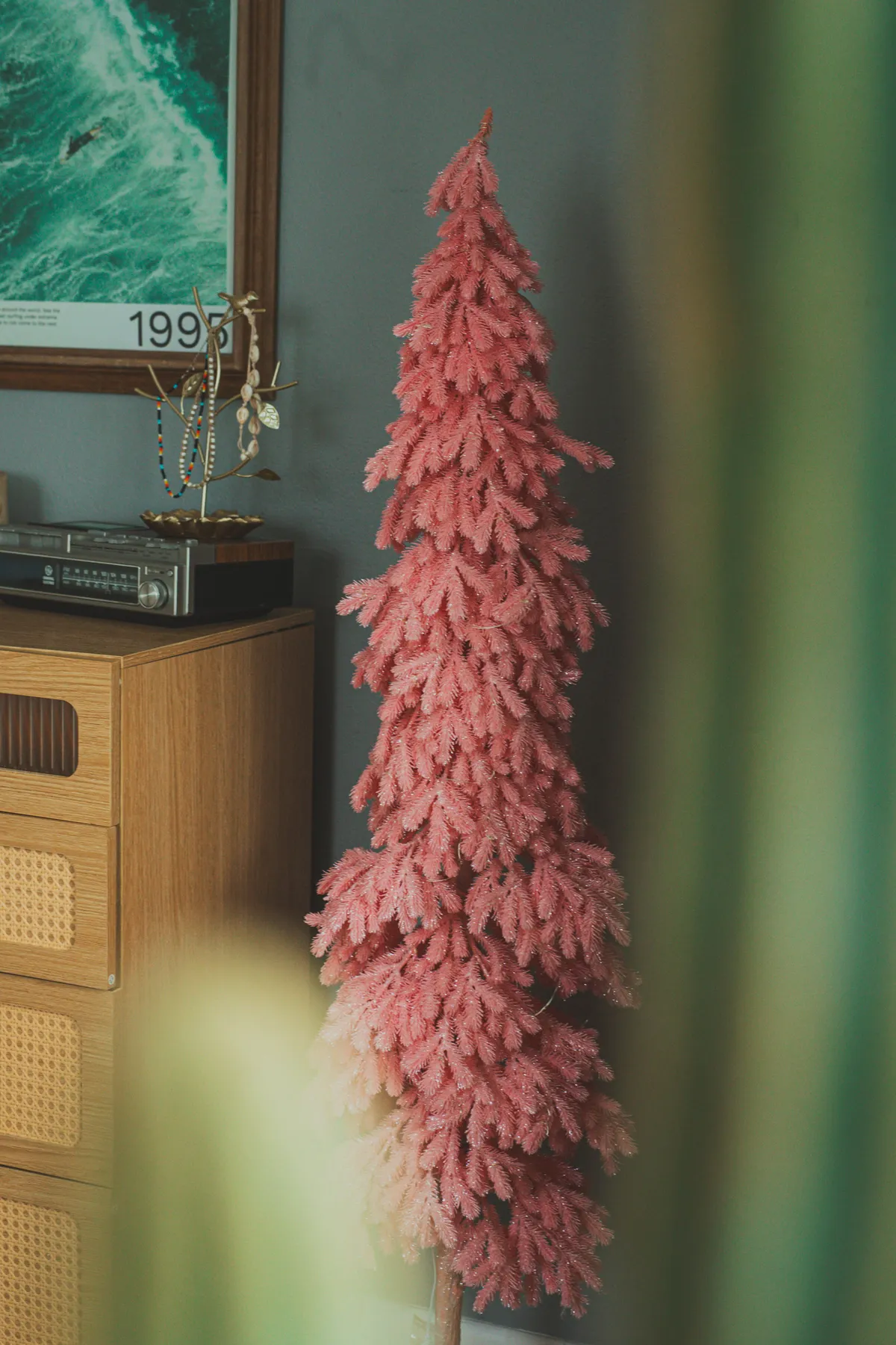 Pink Christmas Vintage Tree Vintage Christmas Tree Decor With Bright,  Nostalgic Color Fynes Designs