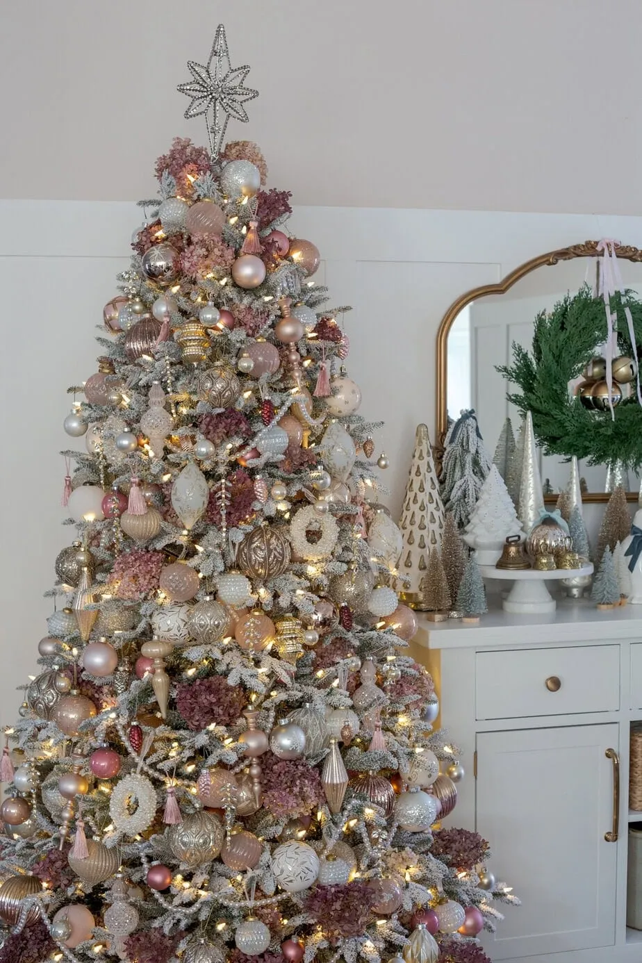 Pink Christmas Vintage Tree Vintage Christmas Tree Decor With Bright,  Nostalgic Color Fynes Designs