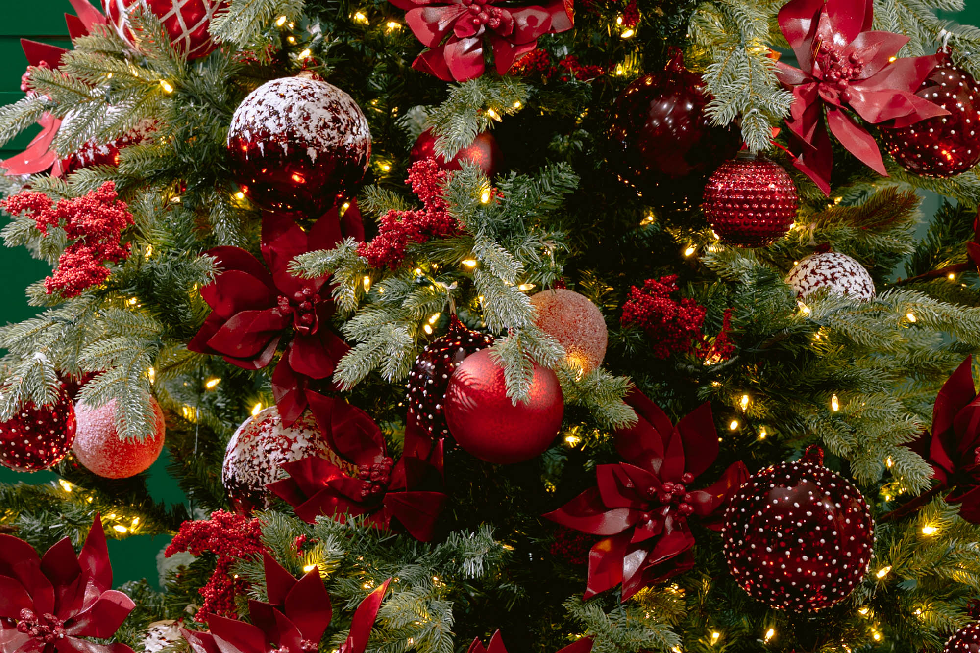 Red Vintage Style Christmas Ornaments Vintage Christmas Decorations Retro  Red Christmas Tree Inspiration –