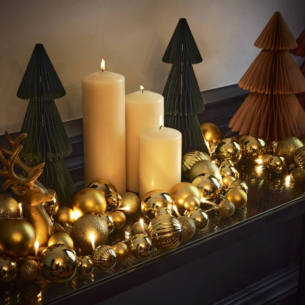 Retro Bauble 2M Garland Gold