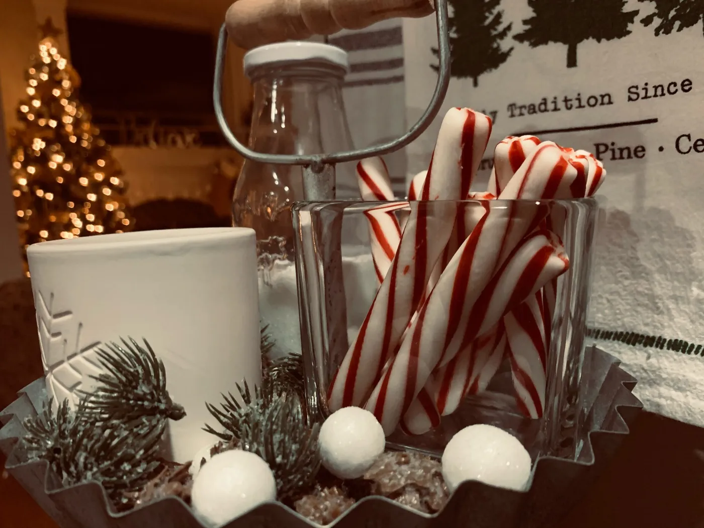 Simple Coffee Bar for your Rustic/Woodsey Christmas - Our Altered Haven