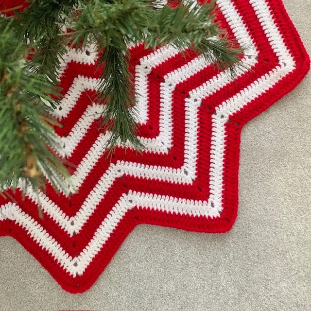 Skirt Crochet Pattern Rustic Christmas Tree Skirt Christmas Tree Skirt: Crochet Pattern Ribblr