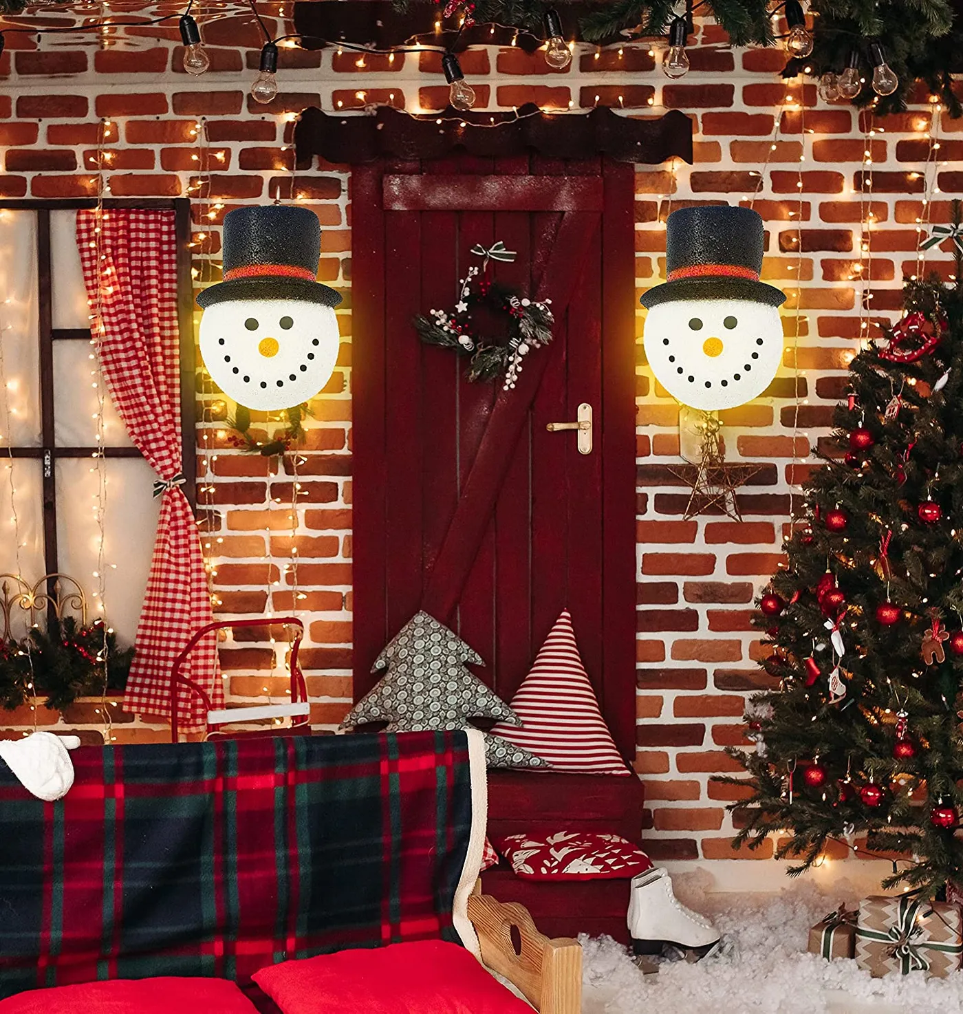 Snowman Holiday Porch Light Cover (1)