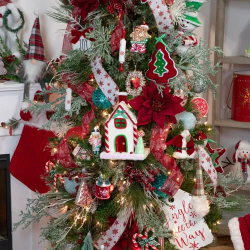 Snowman with Candy Cane Christmas Figure - 10' | Christmas