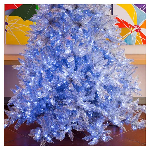 STOCK Vintage Silver Christmas Tree 230 cm with 400 LEDs outdoor | online sales on HOLYART.com