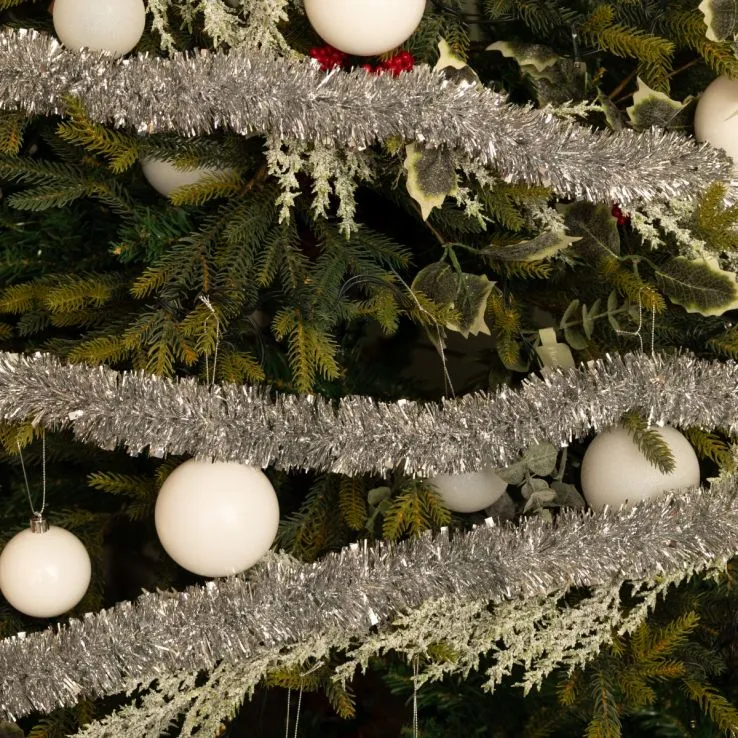 Super Long Silver Tinsel - Christmas Tree Decoration - 10m