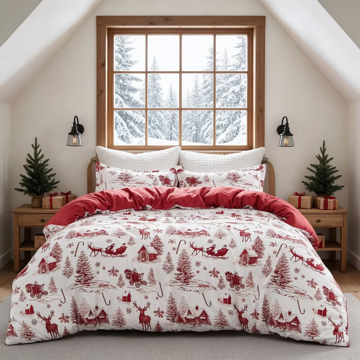 Target's $35 'Winter Sleigh Ride' 3-Piece Duvet Set Turns Your Bedroom Into  a Storybook Winter Escape