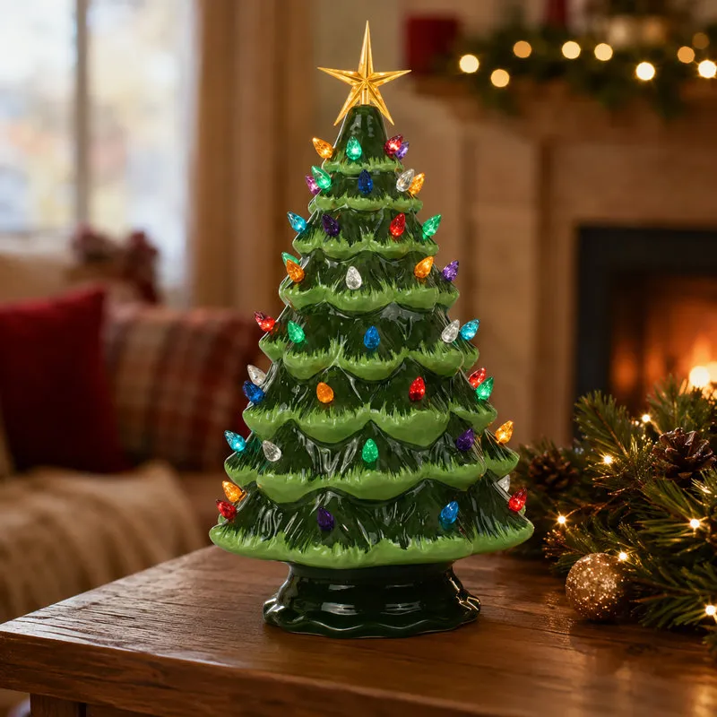 The Holiday Aisle® Ceramic Christmas Tree That Lights Up-Inspired Vintage  Christmas Tree-Indoor Christmas Decorations & Reviews - Wayfair Canada