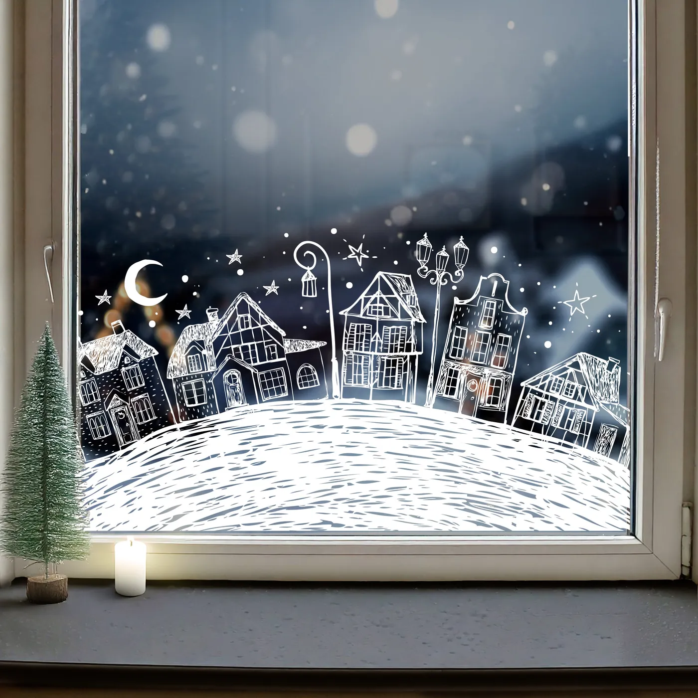The Holiday Aisle® Christmas Snowflake Window Clings Christmas Day window  decals