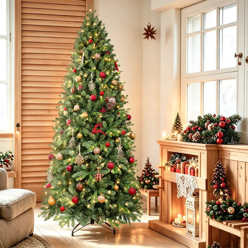 The Holiday Aisle® Pre-Lit Artificial Spruce Pencil Christmas Tree With  Warm White Lights & Reviews - Wayfair Canada