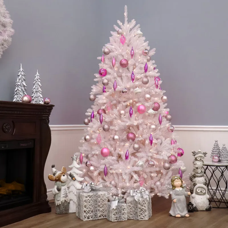 The Holiday Aisle® Pre-Lit White Fir Christmas Tree & Reviews | Birch Lane
