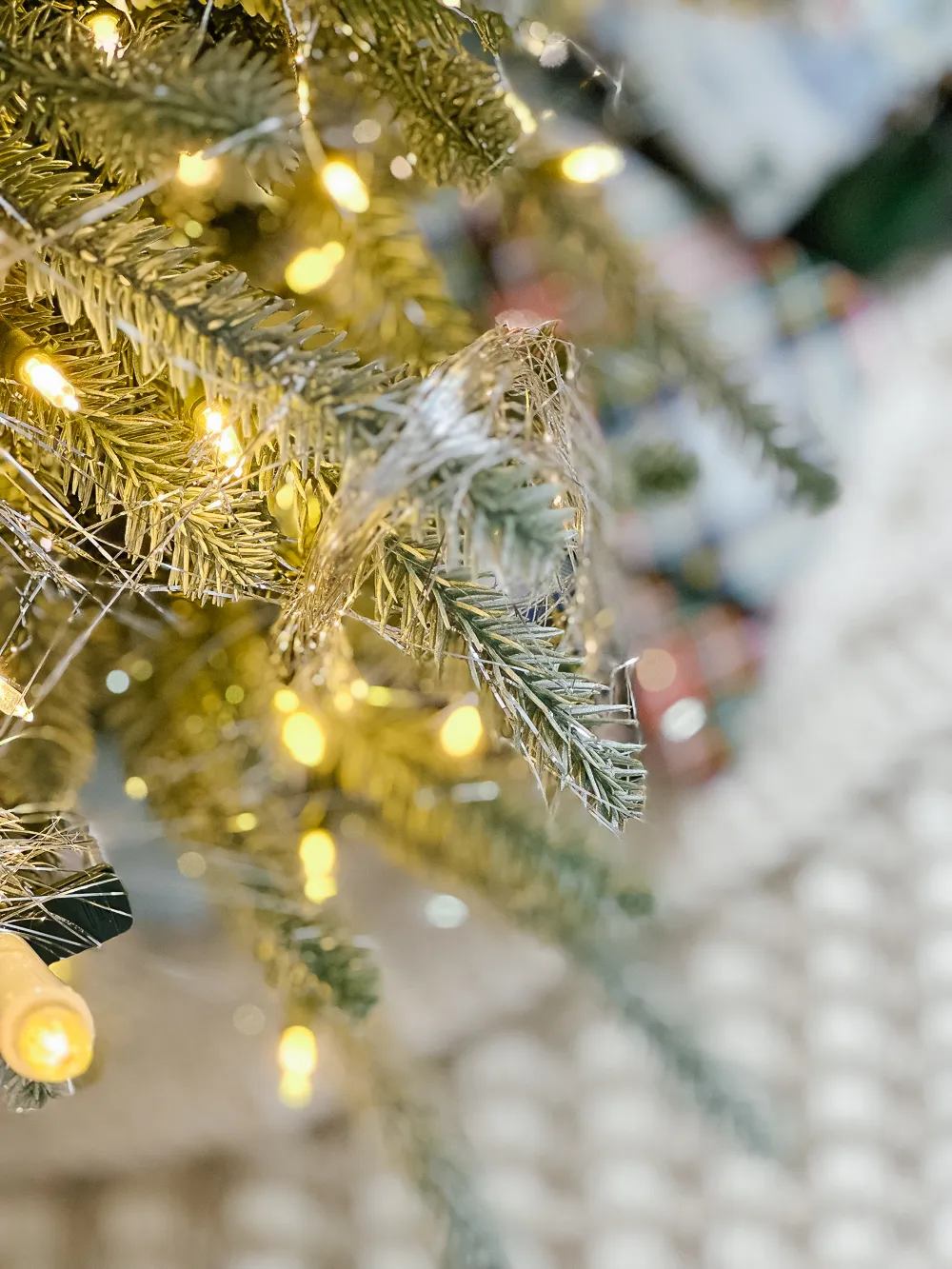 This Year's Very Sparkly Tinsel Christmas Tree - Making it in the Mountains