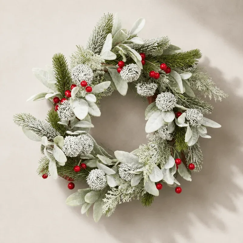 Three Kings FrostBerry Christmas Wreath 40cm - Plants, Garden Supplies,  Outdoor Furniture, Holiday Decor, Solar Lighting & Pet Accessories