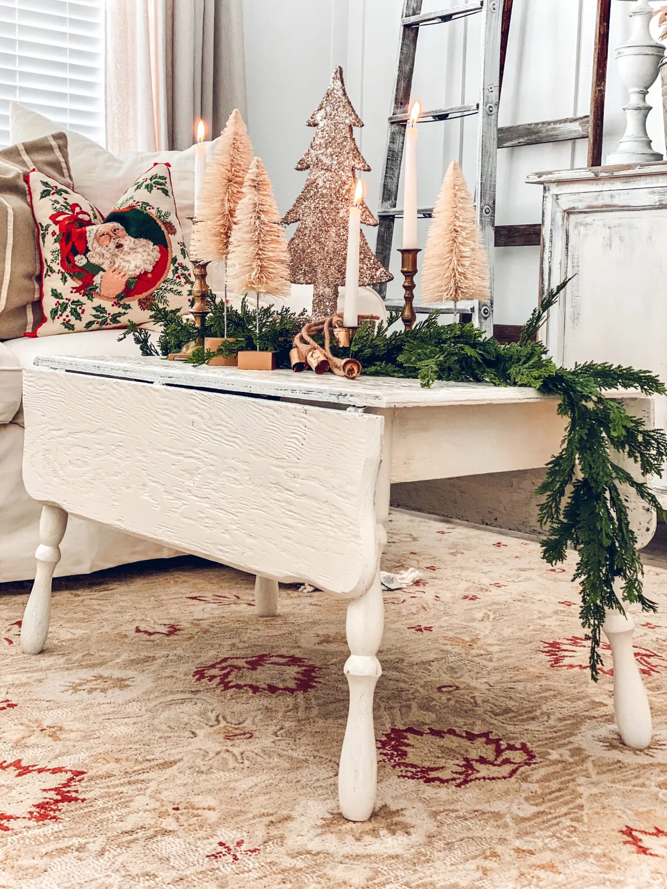 Thrifted Treasure - vintage dining table turned coffee table - LeCultivateur