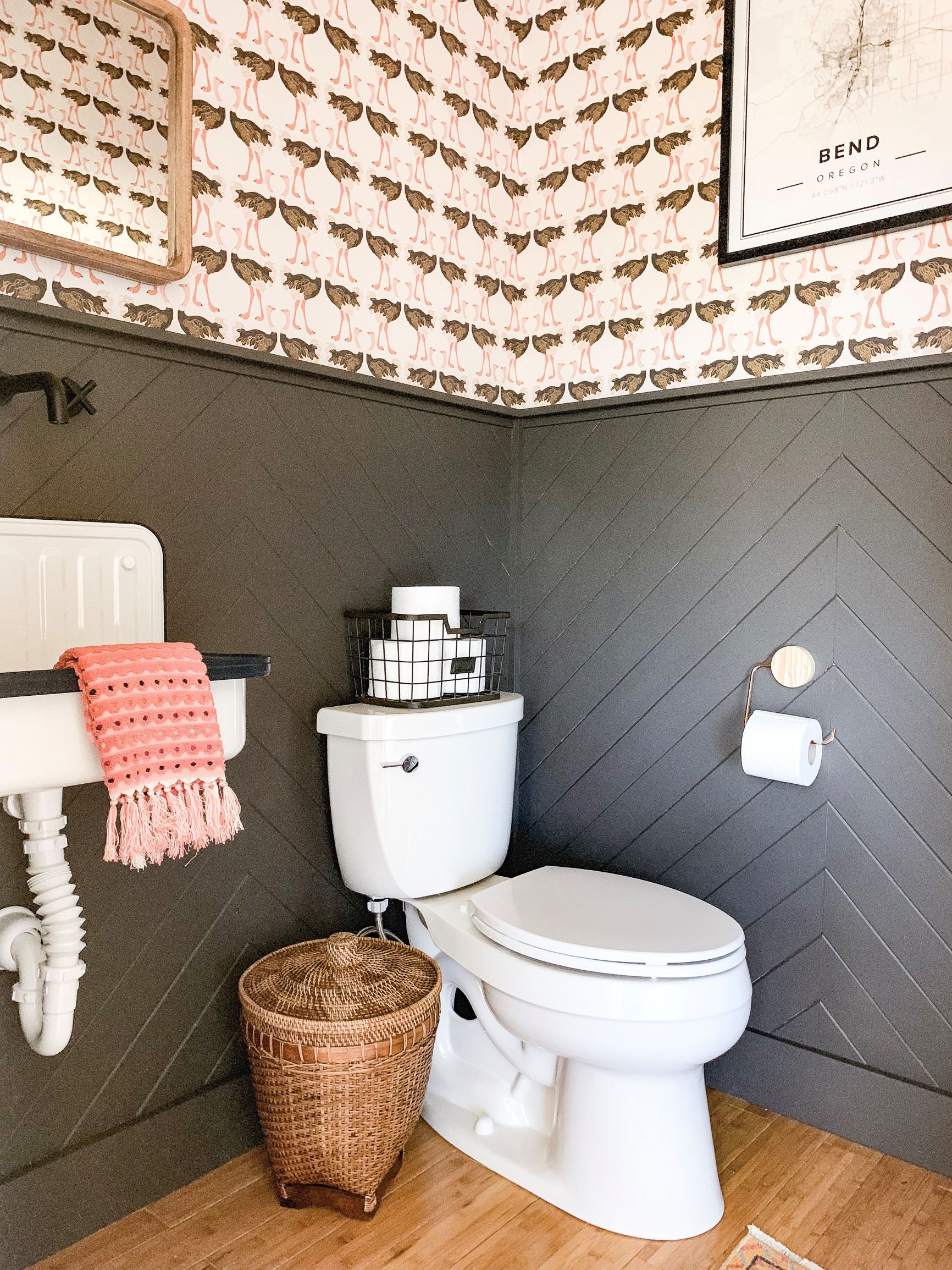 Tiny, Funky Half Bath: One Room Challenge Reveal